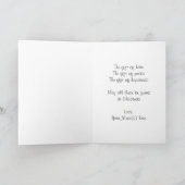 ヴィンテージアールデコクリスマス、愛とロマンス波 シーズンカード (内部)