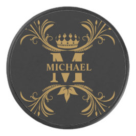 ヴィンテージアールデコゴールデンネームモノグラム アイスホッケーパック