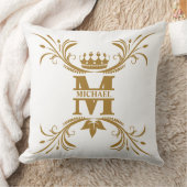 ヴィンテージアールデコゴールデンネームモノグラム クッション (ブランケット)