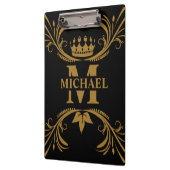 ヴィンテージアールデコゴールデンネームモノグラム クリップボード (左)