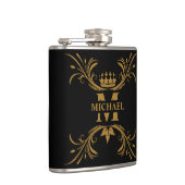 ヴィンテージアールデコゴールデンネームモノグラム フラスク (右)