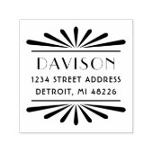 ヴィンテージアールデコシェルフレーム差出人住所 セルフインキングスタンプ (デザイン)