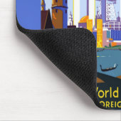 ヴィンテージアールデコシカゴ1934ワールドフェア・ポスター マウスパッド (コーナー)