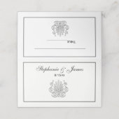 ヴィンテージアールデコシルバープルメアラベスク プレイスカード (外部開封)