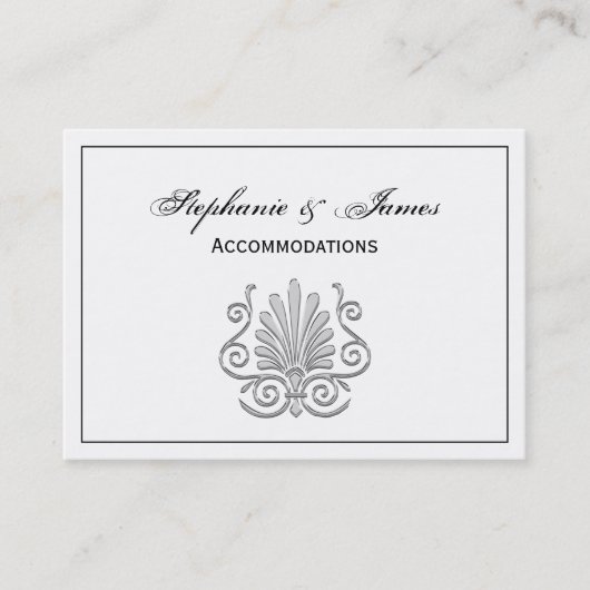 ヴィンテージアールデコシルバープルメアラベスク 名刺 (正面)