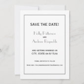 ヴィンテージアールデコシルバープルメアラベスク 招待状 (裏面)