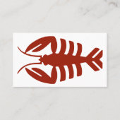 ヴィンテージアールデコシーフードロブスターイン赤 名刺 (裏面)