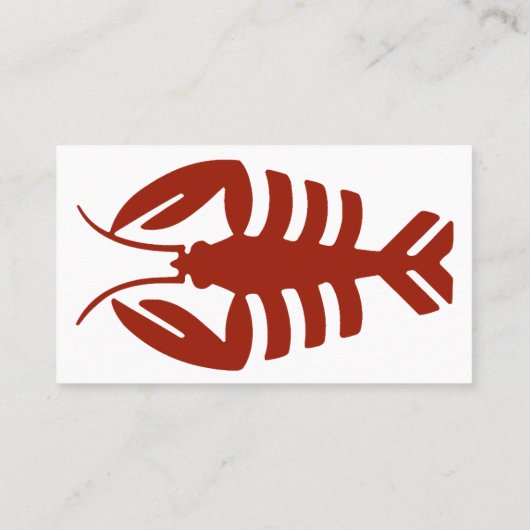 ヴィンテージアールデコシーフードロブスターイン赤 名刺 (裏面)