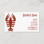 ヴィンテージアールデコシーフードロブスターイン赤 名刺 (正面)