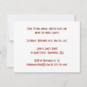 ヴィンテージアールデコシーフードロブスター饗宴パーティー 招待状 (裏面)