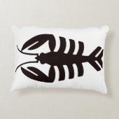 ヴィンテージアールデコシーフード、ロブスターイン黒 アクセントクッション (裏面)