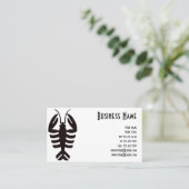 ヴィンテージアールデコシーフード、ロブスターイン黒 名刺 (スタンド正面)