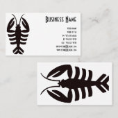 ヴィンテージアールデコシーフード、ロブスターイン黒 名刺 (正面/裏面)