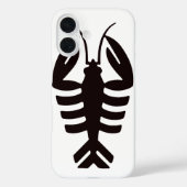 ヴィンテージアールデコシーフード、ロブスターイン黒 Case-Mate iPhoneケース (裏面)