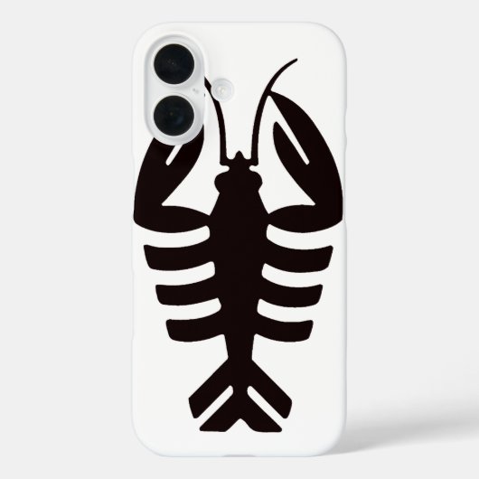 ヴィンテージアールデコシーフード、ロブスターイン黒 Case-Mate iPhoneケース (裏面)