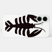 ヴィンテージアールデコシーフード、ロブスターイン黒 Case-Mate iPhoneケース (裏面 (横))
