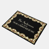 ヴィンテージアールデコジオメトリファミリ名 ドアマット (アングル)