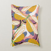 ヴィンテージアールデコジャズポチョアガーデンドラゴンフライ アクセントクッション (正面(垂直))