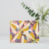 ヴィンテージアールデコジャズポチョアガーデンドラゴンフライ ポストカード (スタンド正面)