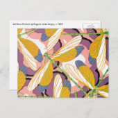 ヴィンテージアールデコジャズポチョアガーデンドラゴンフライ ポストカード (正面/裏面)