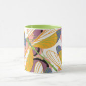 ヴィンテージアールデコジャズポチョアガーデンドラゴンフライ マグカップ (中央)