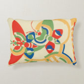 ヴィンテージアールデコジャズポチョアガーデンバタフライ アクセントクッション (正面)