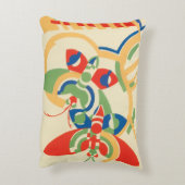 ヴィンテージアールデコジャズポチョアガーデンバタフライ アクセントクッション (裏面(縦))