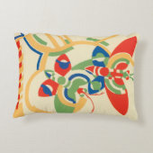 ヴィンテージアールデコジャズポチョアガーデンバタフライ アクセントクッション (裏面)