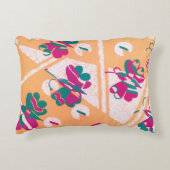 ヴィンテージアールデコジャズポチョアガーデンバタフライ アクセントクッション (正面)