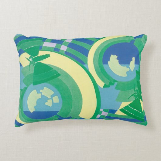 ヴィンテージアールデコジャズポチョアガーデンバタフライ アクセントクッション (正面)