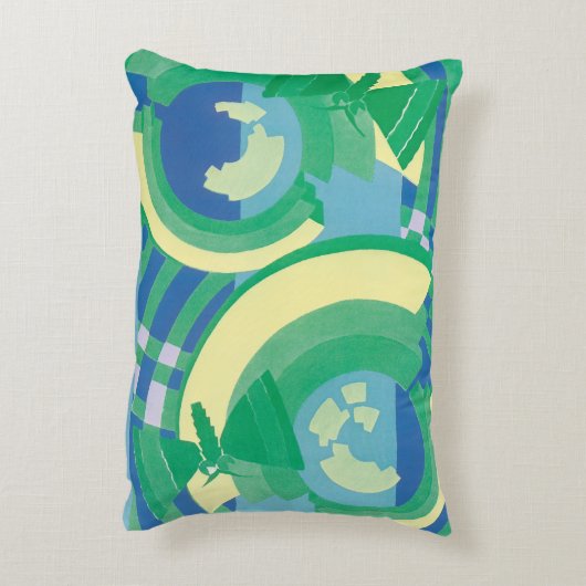 ヴィンテージアールデコジャズポチョアガーデンバタフライ アクセントクッション (裏面(縦))