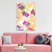 ヴィンテージアールデコジャズポチョアガーデンバタフライ キャンバスプリント (インサイチュ (リビング))