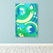 ヴィンテージアールデコジャズポチョアガーデンバタフライ キャンバスプリント (インサイチュ (ウッドフロア))