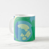 ヴィンテージアールデコジャズポチョアガーデンバタフライ コーヒーマグカップ (正面左)