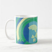 ヴィンテージアールデコジャズポチョアガーデンバタフライ コーヒーマグカップ (左)