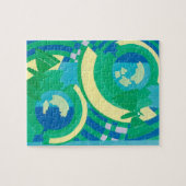 ヴィンテージアールデコジャズポチョアガーデンバタフライ ジグソーパズル (横)