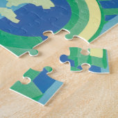 ヴィンテージアールデコジャズポチョアガーデンバタフライ ジグソーパズル (側面)