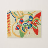 ヴィンテージアールデコジャズポチョアガーデンバタフライ ジグソーパズル (横)