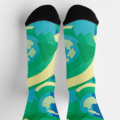 ヴィンテージアールデコジャズポチョアガーデンバタフライ ソックス (上部)