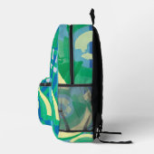 ヴィンテージアールデコジャズポチョアガーデンバタフライ プリントバックパック (右)