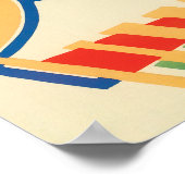 ヴィンテージアールデコジャズポチョアガーデンバタフライ ポスター (角)