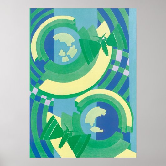 ヴィンテージアールデコジャズポチョアガーデンバタフライ ポスター (正面)