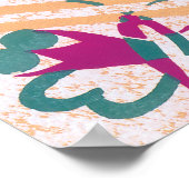 ヴィンテージアールデコジャズポチョアガーデンバタフライ ポスター (角)