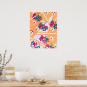 ヴィンテージアールデコジャズポチョアガーデンバタフライ ポスター (キッチン)