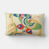 ヴィンテージアールデコジャズポチョアガーデンバタフライ ランバークッション (裏面)