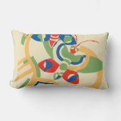 ヴィンテージアールデコジャズポチョアガーデンバタフライ ランバークッション (正面)