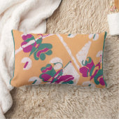 ヴィンテージアールデコジャズポチョアガーデンバタフライ ランバークッション (ブランケット)