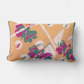 ヴィンテージアールデコジャズポチョアガーデンバタフライ ランバークッション (正面)