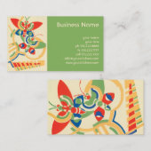 ヴィンテージアールデコジャズポチョアガーデンバタフライ 名刺 (正面/裏面)