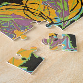 ヴィンテージアールデコジャズポチョアガーデンバッタ ジグソーパズル (側面)